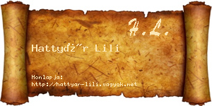 Hattyár Lili névjegykártya